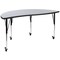 Flash Furniture Round 60 W, 60 L, 30 H, Chrome, Laminate, Particleboard, Steel, Grey XU-GRP-A60-HCIRC-GY-T-A-CAS-GG - alternate 4